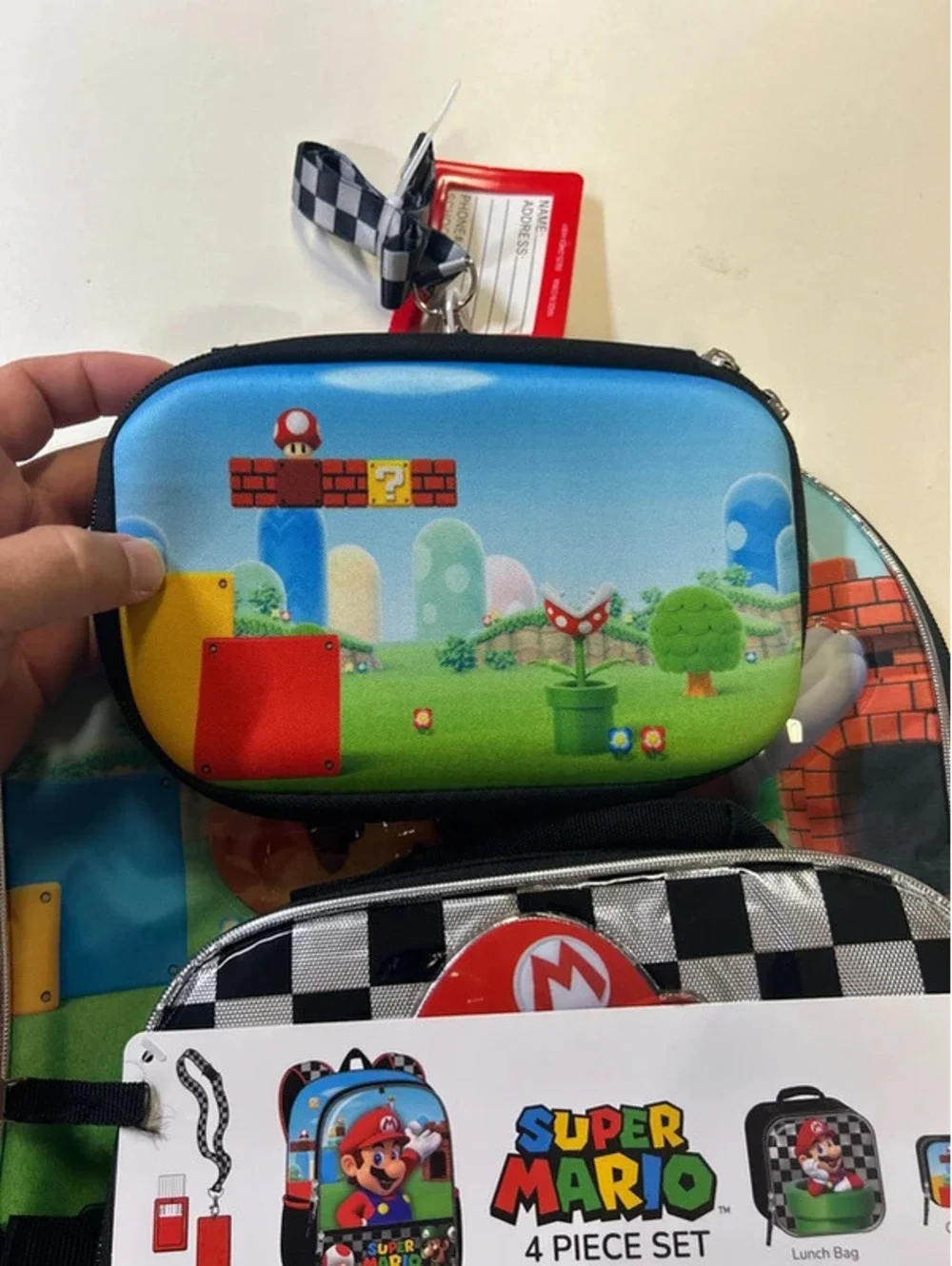 Super Mario backpack new four piece set